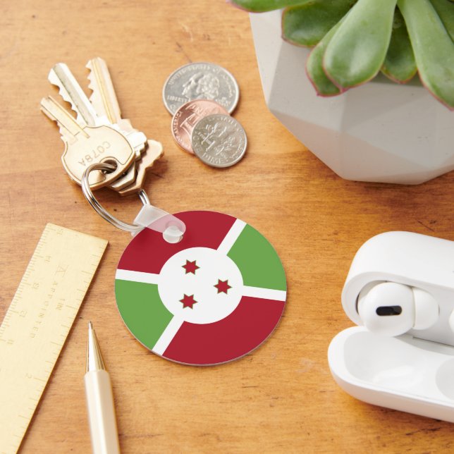 Burundi flag key ring (Desk)