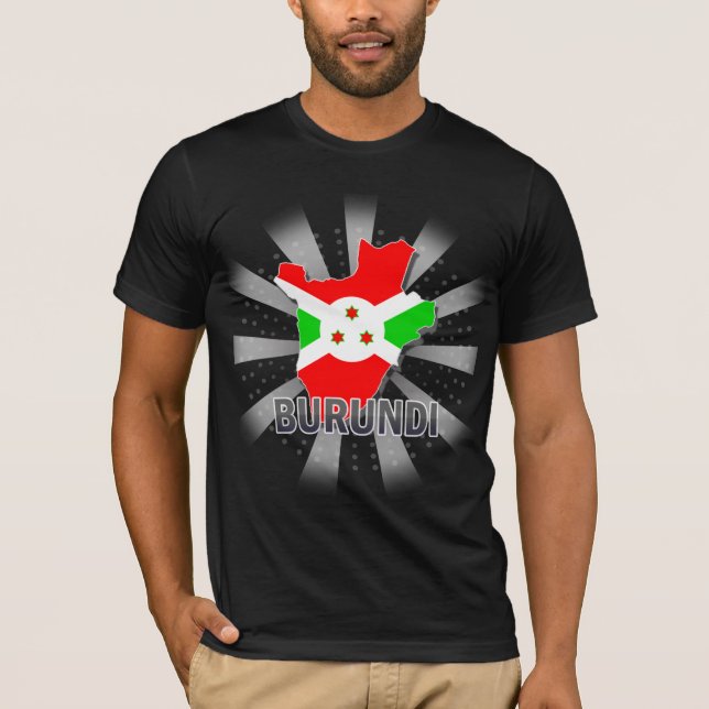 Burundi Flag Map 2.0 T-Shirt (Front)