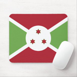 Burundi flag mouse pad