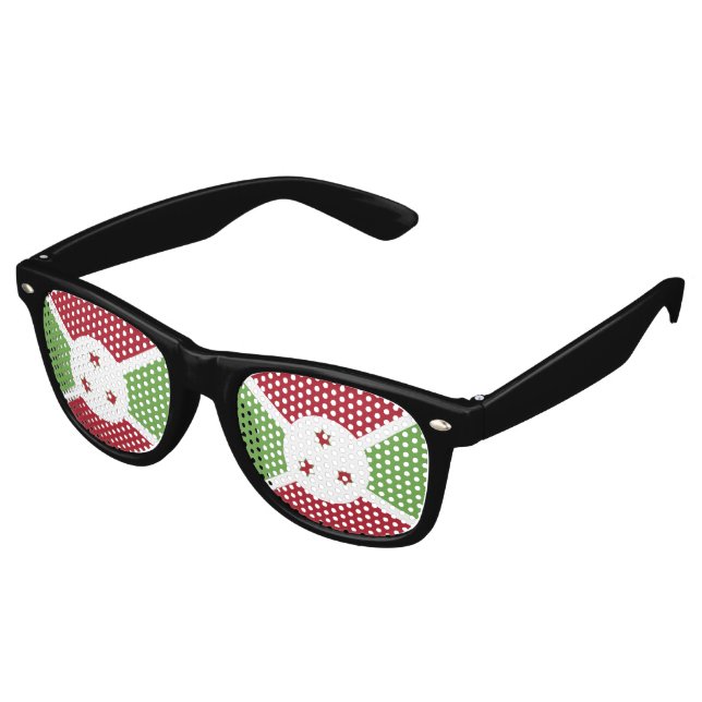 Burundi flag retro sunglasses (Angled)