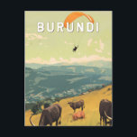 Burundi Illustration Travel Art Vintage Postcard<br><div class="desc">Burundi vector artwork design. Burundi,  a hidden gem in East Africa,  is known for its rich cultural heritage,  stunning landscapes,  and vibrant traditions.</div>
