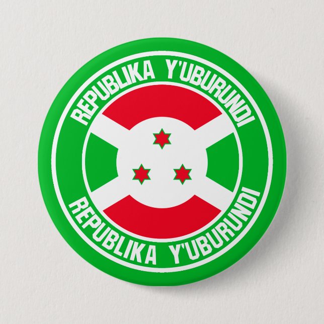 Burundi Round Emblem 7.5 Cm Round Badge (Front)