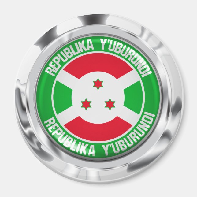 Burundi Round Emblem Magnet (Front)