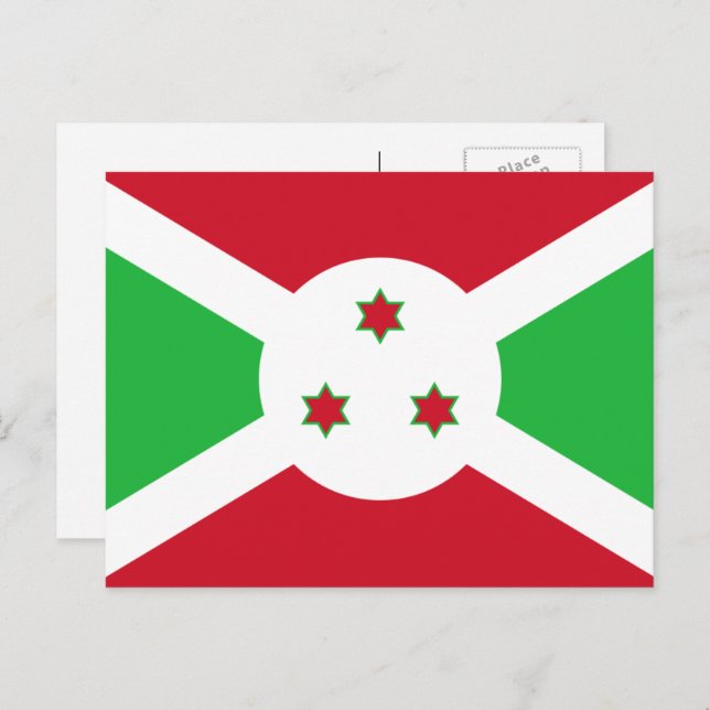 Burundian Flag, Flag of Burundi Postcard (Front/Back)
