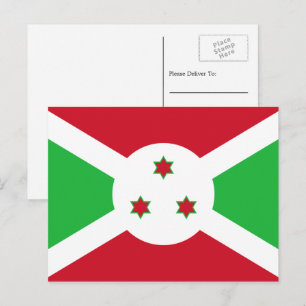 Burundian Flag, Flag of Burundi Postcard