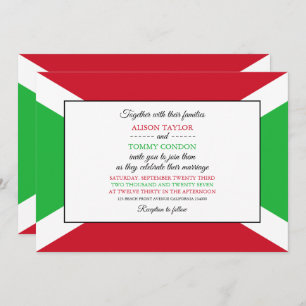 Burundian Flag, Flag of Burundi Wedding Invitation