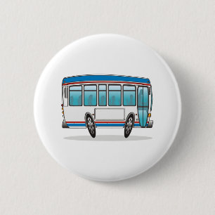 Bus 6 Cm Round Badge