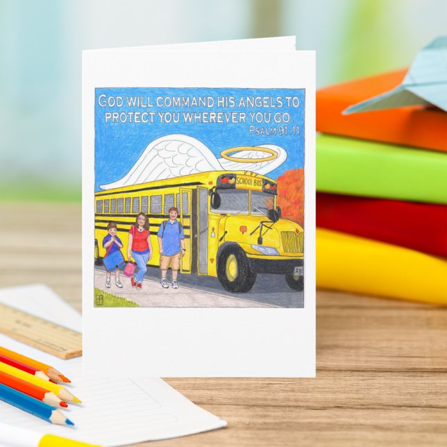 Bus Angel Greeting Card (Creator Uploaded)