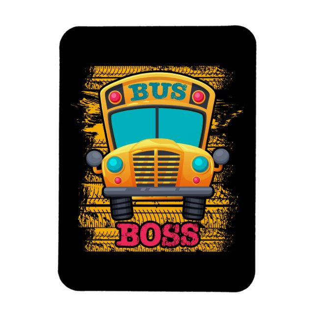 Bus Boss - School Bus Driver Appreciation Magnet (Vertical)