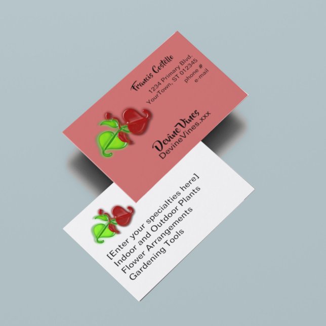 Bus. card - 3-D Vine Leaves (Creator Uploaded)