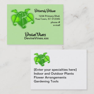 Bus. card - 3-D Vine Leaves