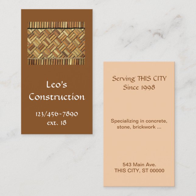 Bus. Card - Brick Element (Front/Back)