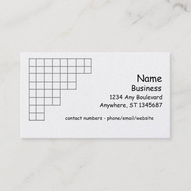 Bus. Card - Corner Grid (Front)