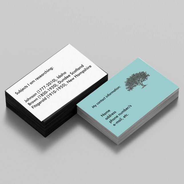 Bus Card - Genealogy research (Creator Uploaded)