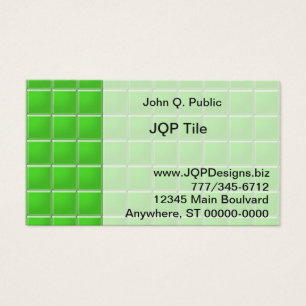 Bus. Card - Green Tiles