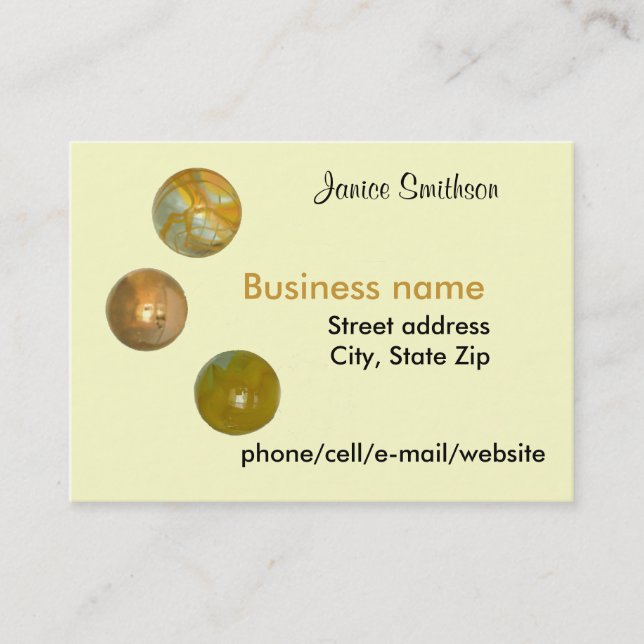 Bus. Card - Marbles (Front)