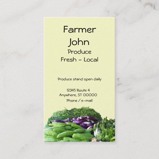 Bus. Card - Produce (Front)