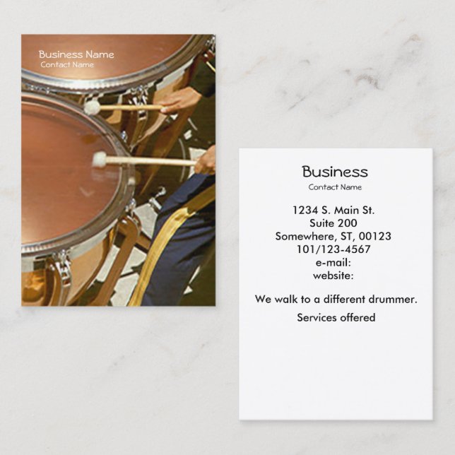 Bus. Card - Timpani (Front/Back)