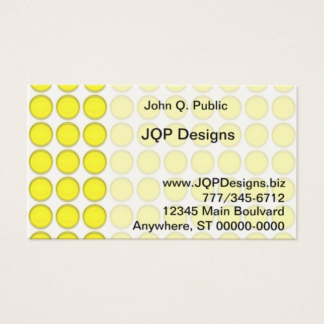 Bus. Card - Yellow Dots (Front)