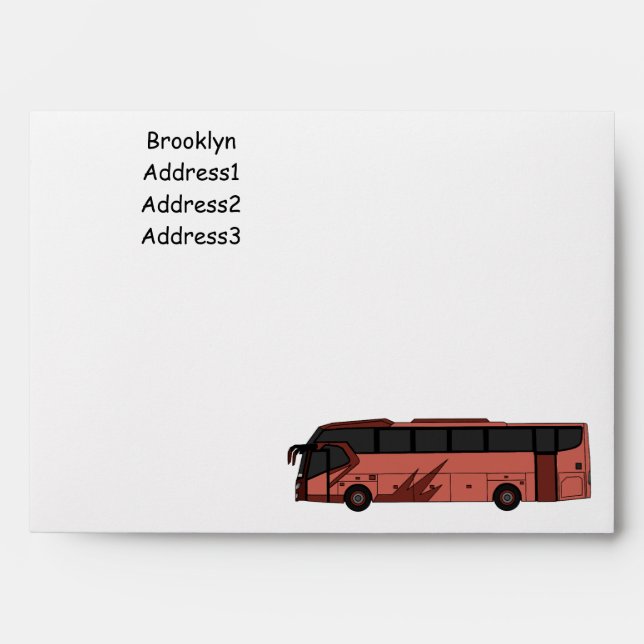 Bus cartoon illustration envelope (Front)