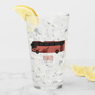 Bus cartoon illustration glass