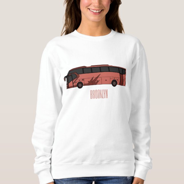 Bus cartoon illustration sweatshirt (Front)