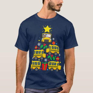 Bus Christmas Tree Ornament Decor Gift T-Shirt