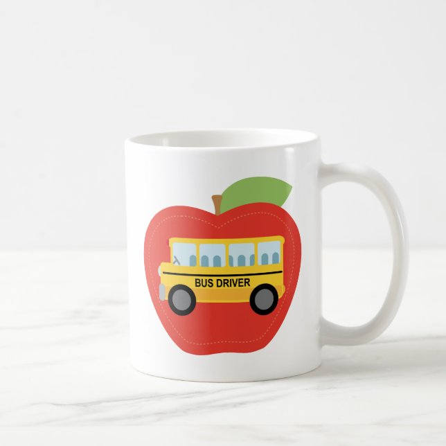 Bus Driver Apple Gift Coffee Mug (Right)
