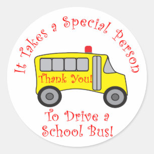 Bus Driver Classic Round Sticker