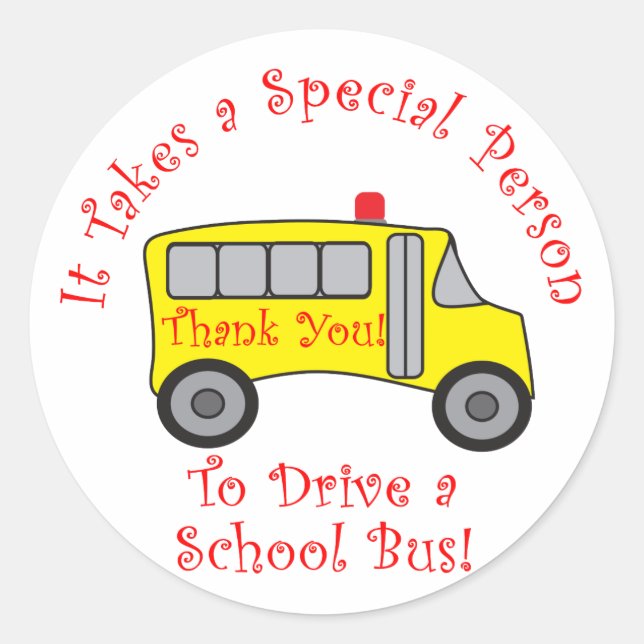Bus Driver Classic Round Sticker (Front)