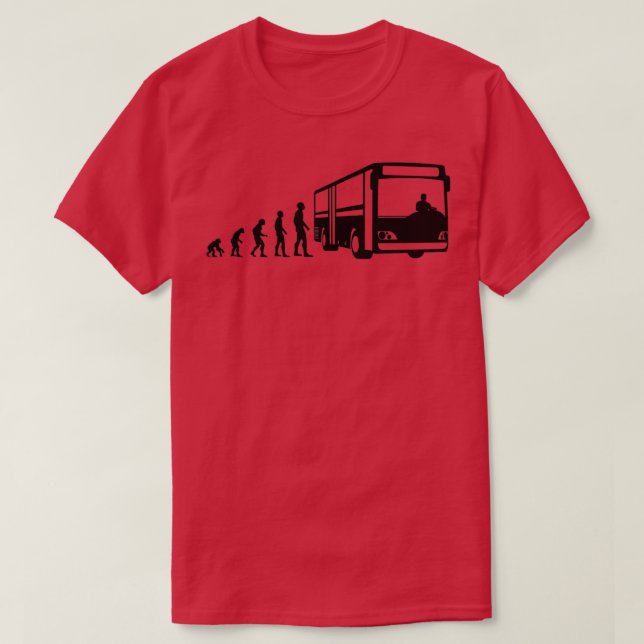 Bus Driver Evolution Bus Driver Profession Job T-Shirt (Design Front)