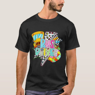 Bus Driver Lighting Back To School Happy First Day T-Shirt