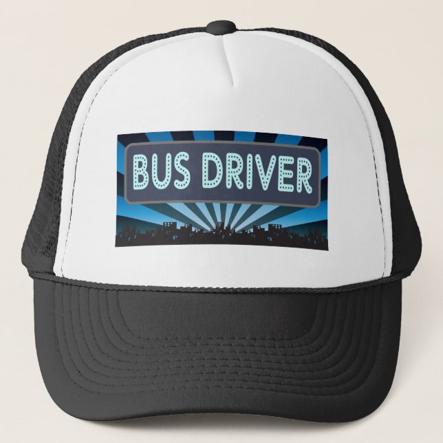 Bus Driver Marquee Trucker Hat (Front)