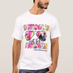 Bus Driver Out For Summer Tie Dye Sungles  T-Shirt