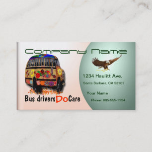 Bus Driver Professional Business Card