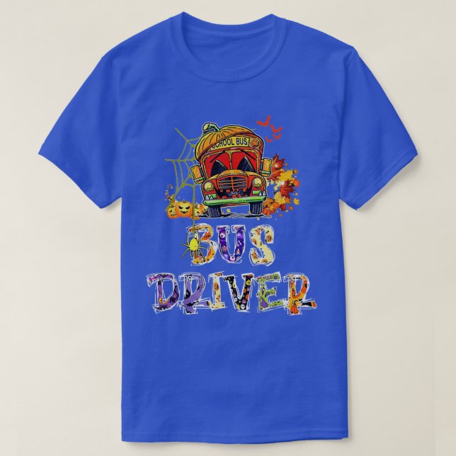 bus driver school bus halloween T-Shirt (Design Front)