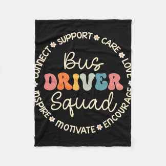 Bus Driver Squad Appreciation Week Back To School  Fleece Blanket