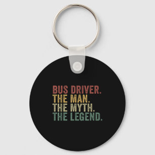 Bus Driver The Man The Myth The Legend Funny Trans Key Ring