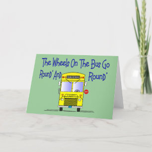 Bus Driver "The Wheels on the Bus" Card