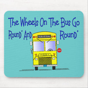 Bus Driver "The Wheels on the Bus" Mouse Pad