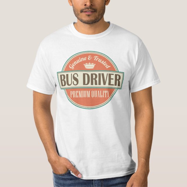 Bus Driver Vintage Logo Mens T-shirt (Front)