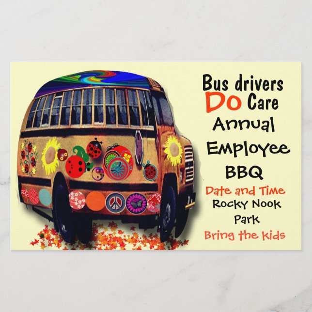 Bus Drivers Annual BBQ Flyer (Front)