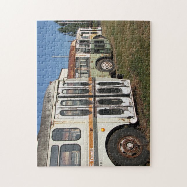 Bus Graveyard Jigsaw Puzzle (Vertical)