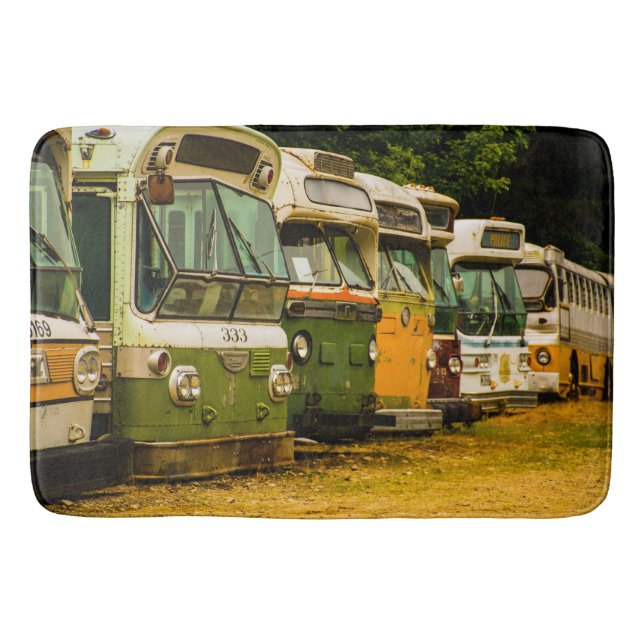 Bus Graveyard Large Bath Mat (Front)