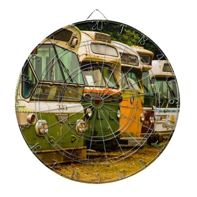 Bus Graveyard Metal Cage Dartboard (Front)