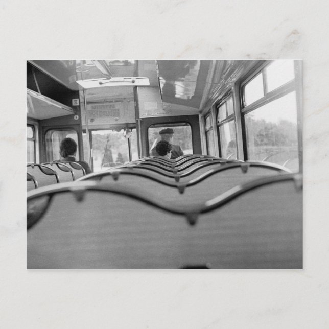 Bus Interior (Late 1970s) Postcard (Front)