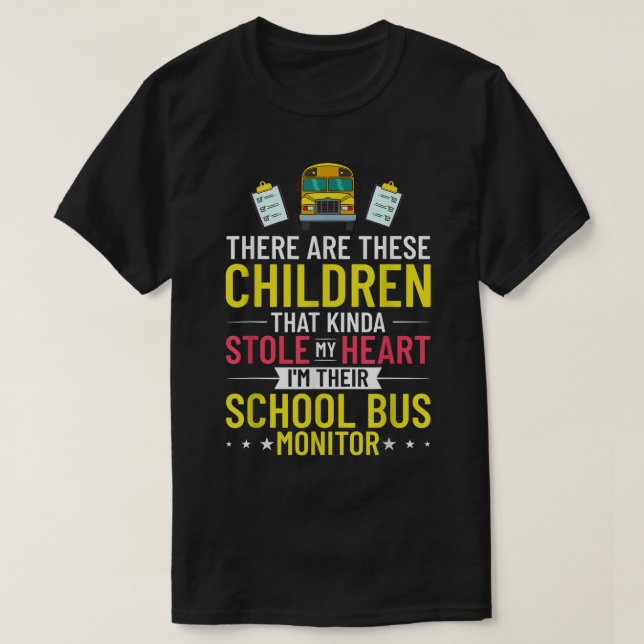 Bus Monitor School Bus Attendant Assistant Appreci T-Shirt (Design Front)