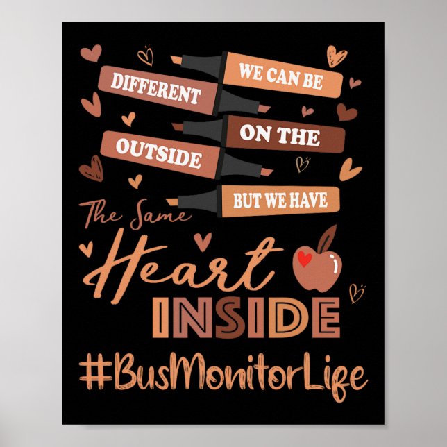 Bus Monitor We Can Be Different Black History Mont Poster (Front)