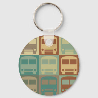 Bus Pop Art Key Ring