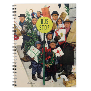 Bus Stop at Christmas Notebook